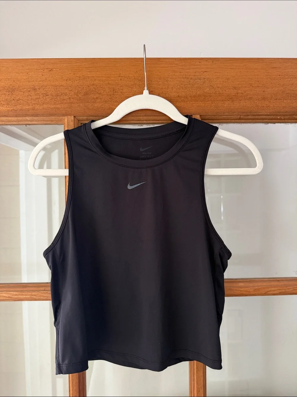 Set of 3 Nike Cropped Athletic Tanks with Silver Swoosh